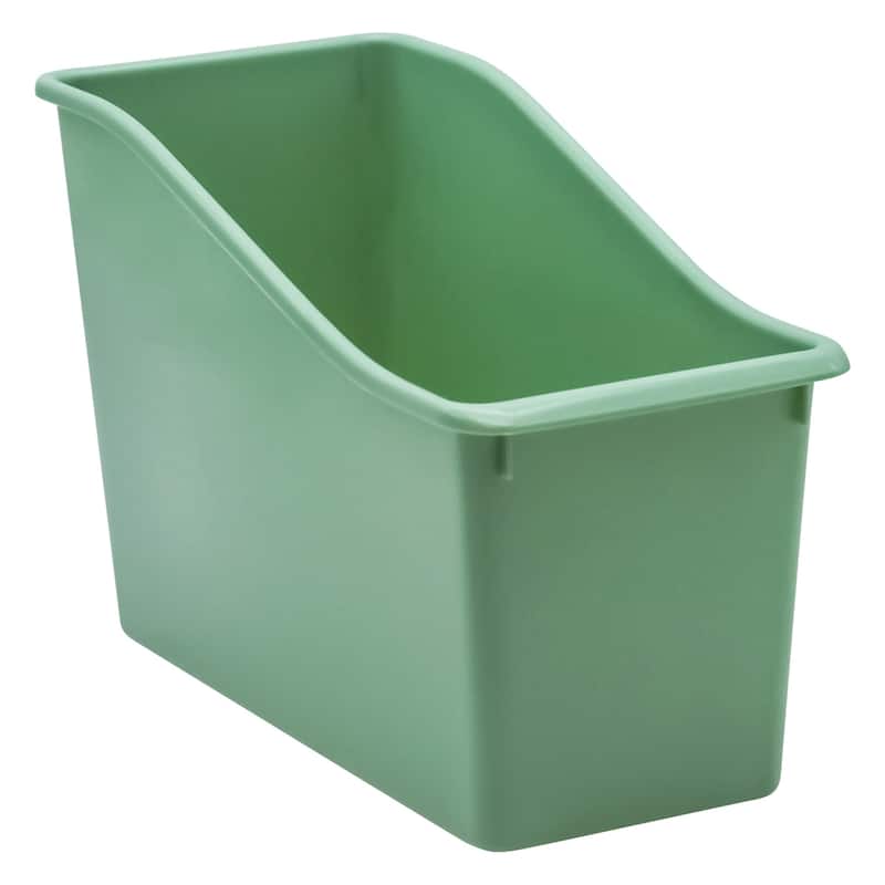 Teacher Created Resources Eucalyptus Green Plastic Book Bin, Pack of 6