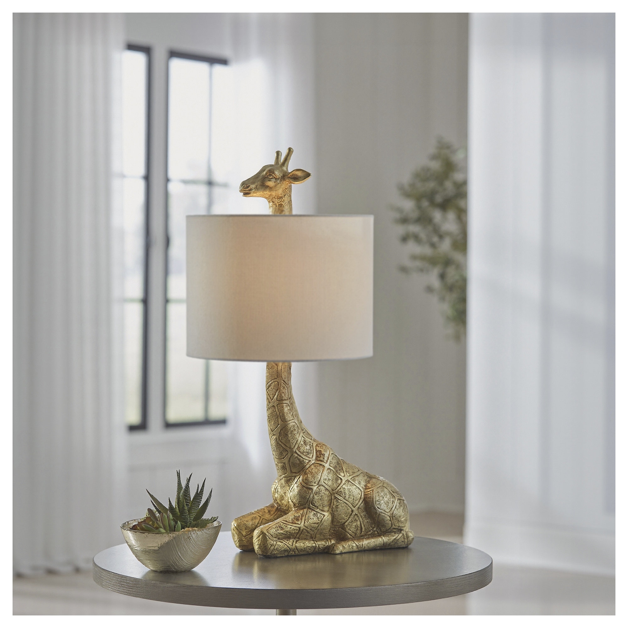 Signature Design by Ashley Ferrison Gold Finish Table Lamp - 14.88