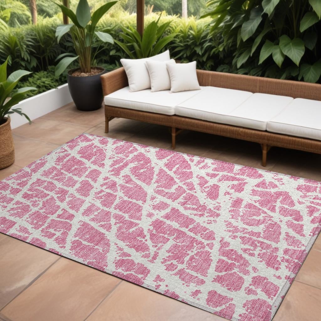 Daso Unique Abstract Weather Resistant Classic Meets Modern Outdoor Rug