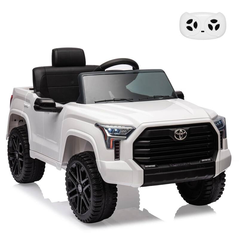 12V Licensed Toyota Ride on Car with Remote Control - White