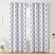preview thumbnail 1 of 46, HLC.me Arrow Thermal Room Darkening Blackout Energy Efficient Window Curtain Grommet Panels - Set of 2 52" W x 63" L per panel - Set of 2 - Platinum White/Grey