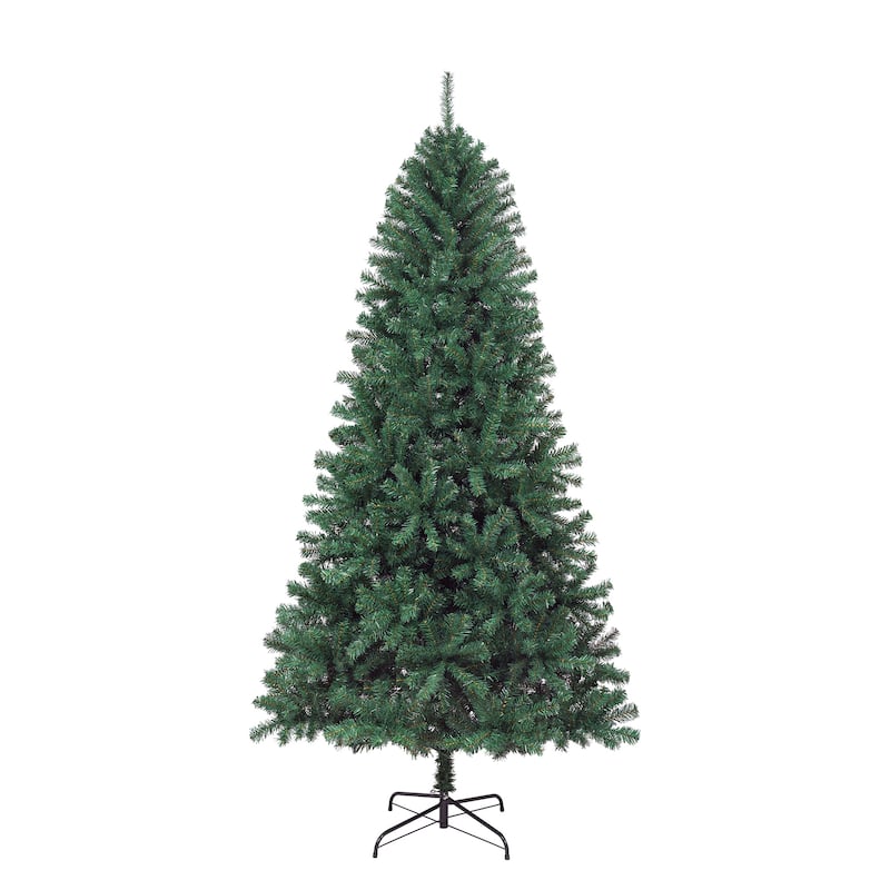 6FT/7.5FT Artificial Pine Christmas Tree with Durable Metal Stand, - 7.5 Foot - Green-7.5ft