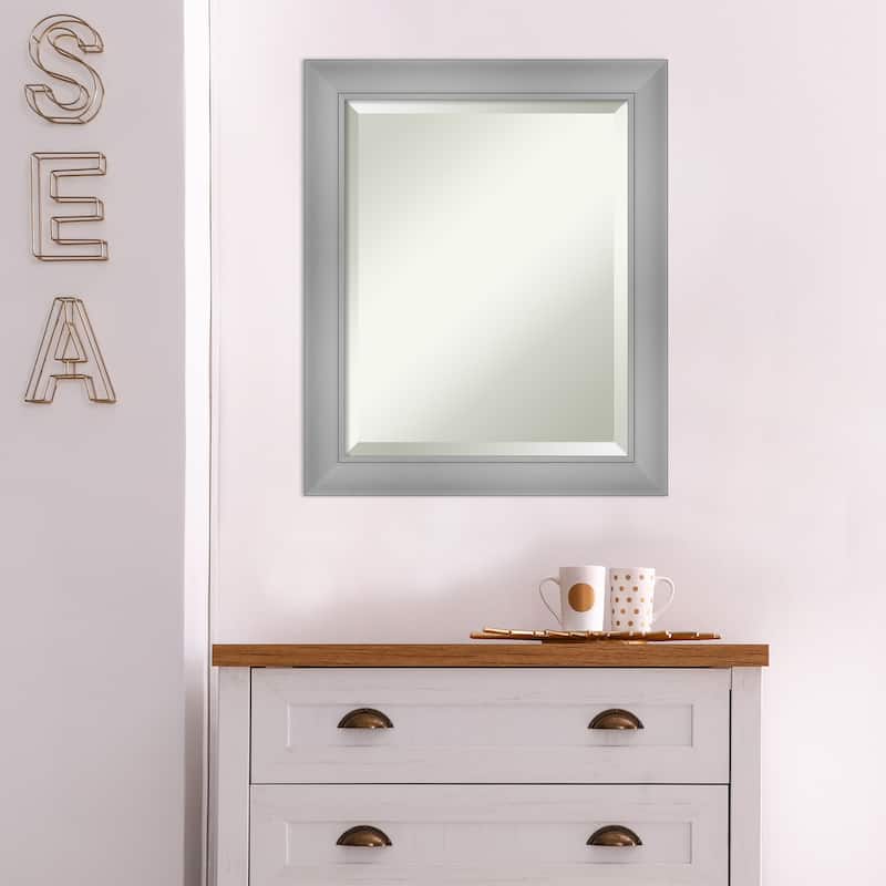 Beveled Wall Mirror - Flair Polished Nickel Frame