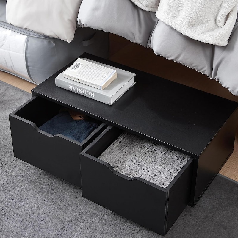 Yak About It® Underbed Rolling Drawers by DormCo - Black