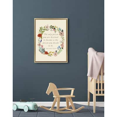 Kate and Laurel Sylvie MC441 The Only Person Framed Canvas by Mia Charro