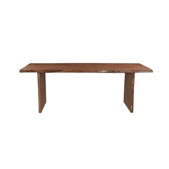 HomeRoots 84" Brown Solid Wood Live Edge Sled Base Dining Table - 84.00 in. x 30.00 in. x 40.00 in.