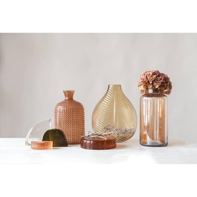 Geometric Glass Block Bookend