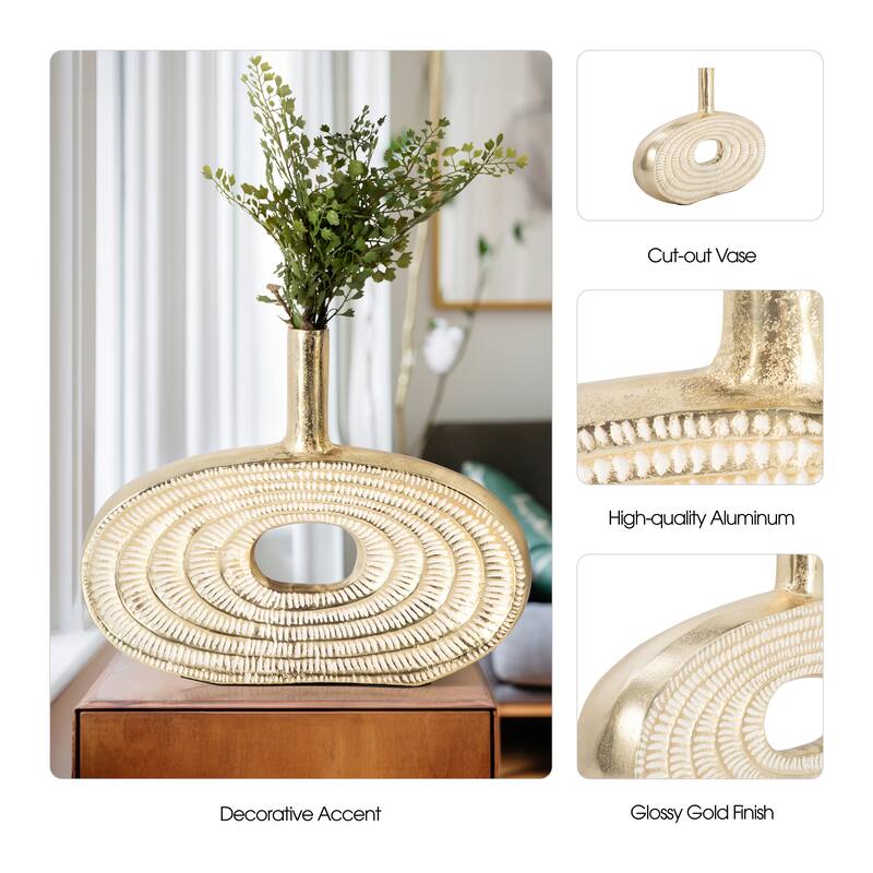 Sagebrook Home Aluminum Vase - Elevate Your Decor With Elegance & Style