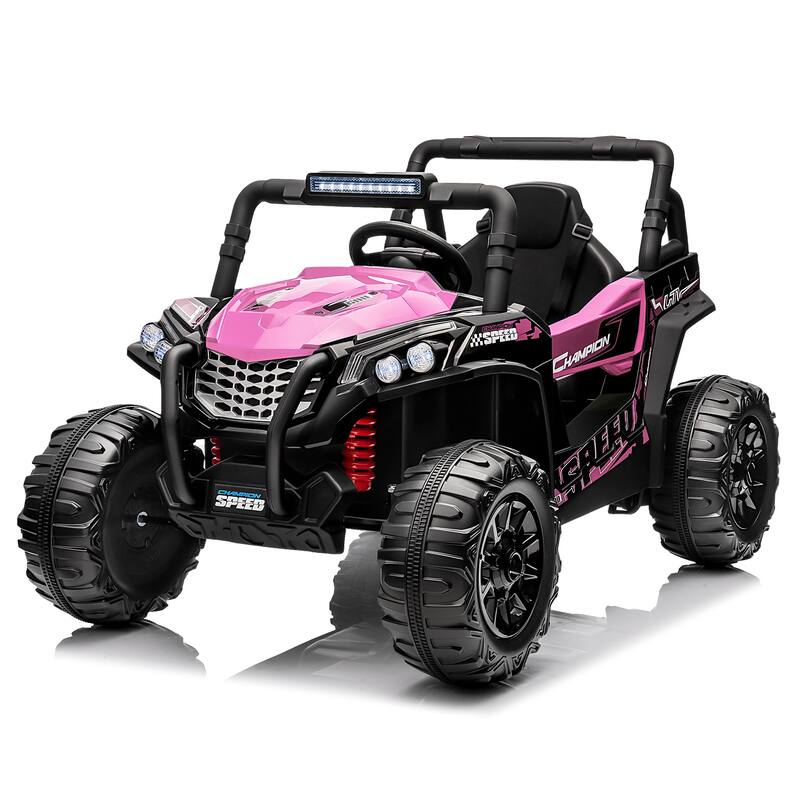 12V Toy Electric Truck UTV Ride On Car for Kids Best Gift - Pink