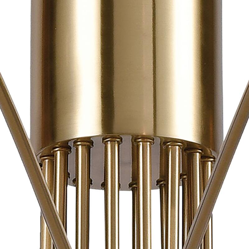 Elk Home Scarab Satin Brass With Metal Shade 8 Light Chandelier