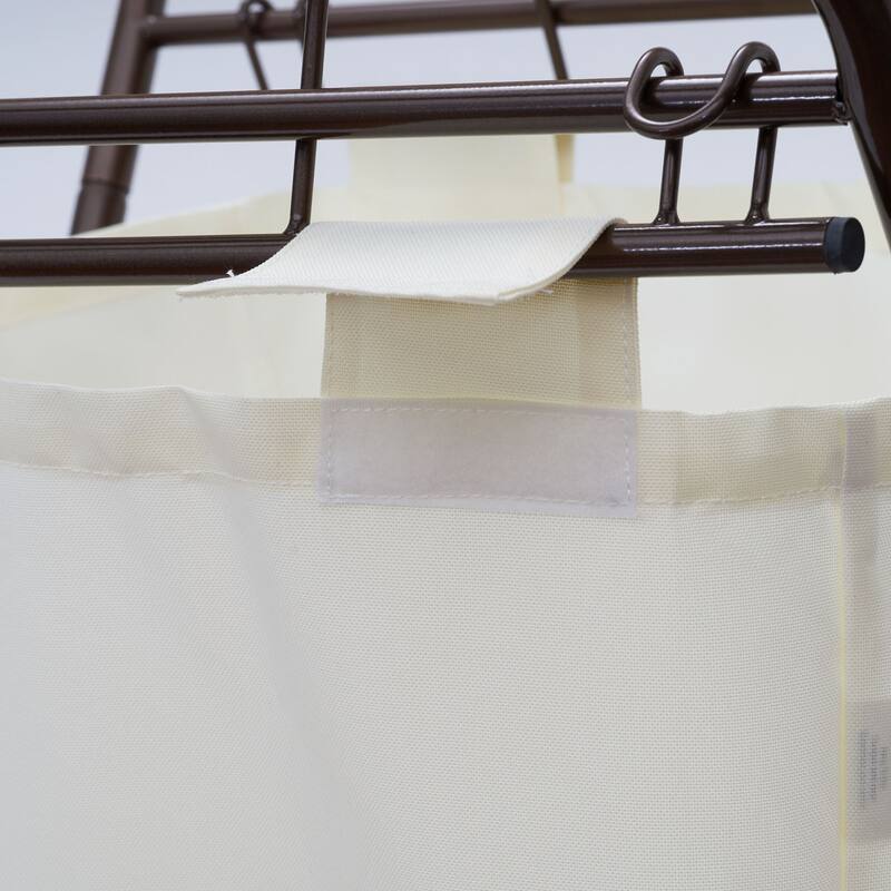 Household Essentials Rolling Laundry Hamper with Velcro Fasteners