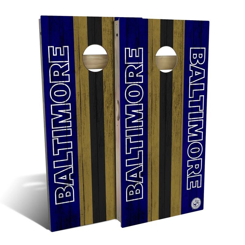 Baltimore Football Outdoor Cornhole Board Set - All-Weather 2x4 - NO Accessories