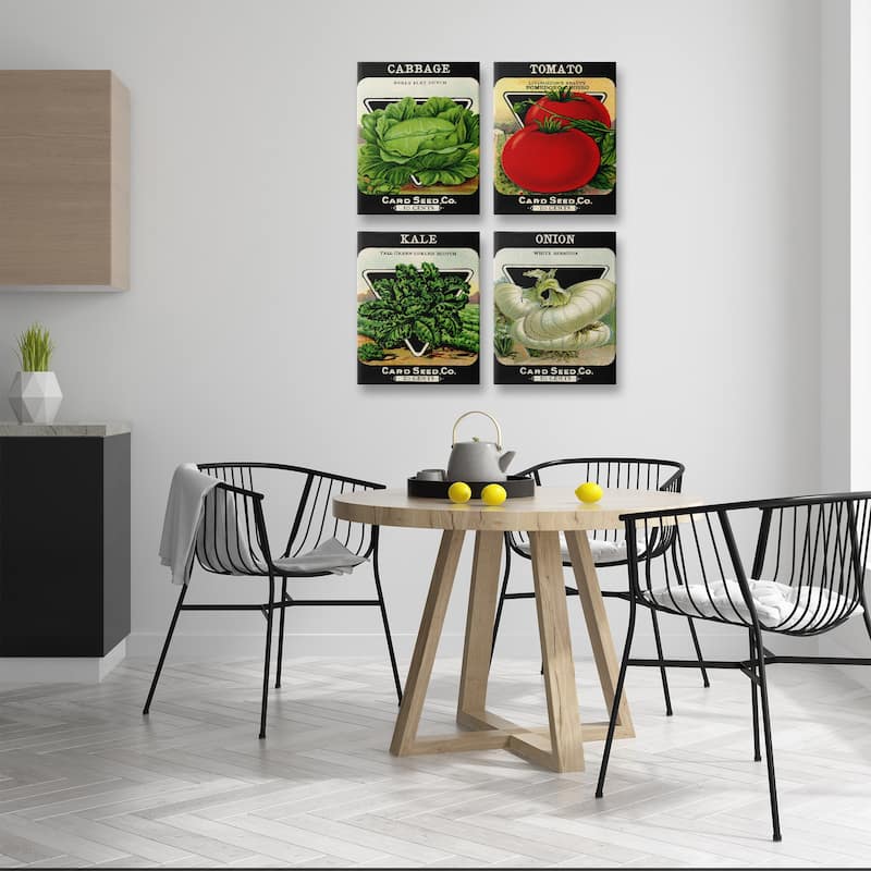Stupell Vintage Garden Cabbage Canvas Wall Art Design By Lil' Rue (Set of 4)