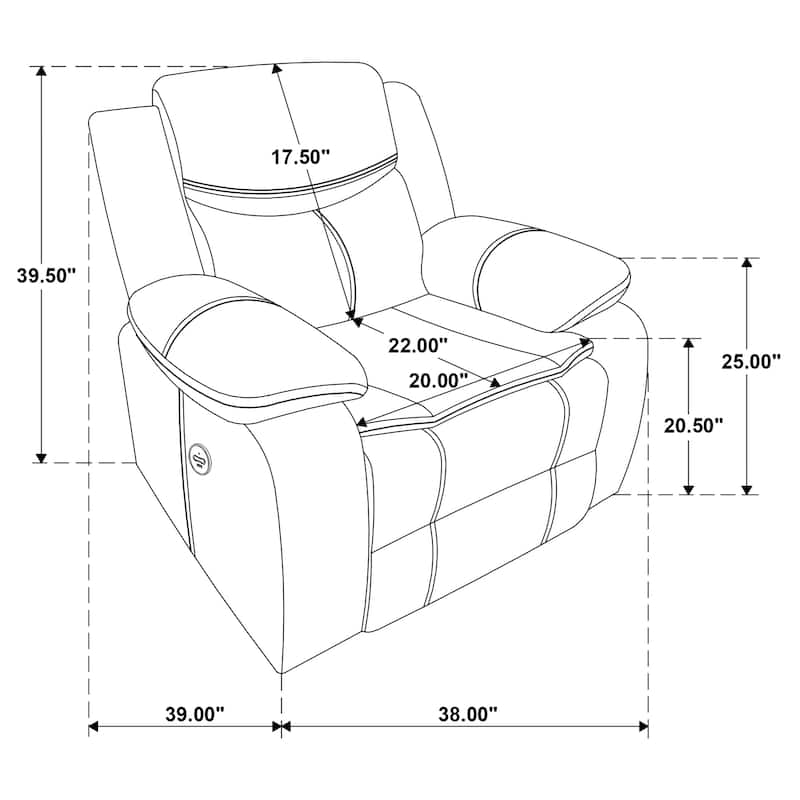 Sycamore Upholstered Power Recliner Chair