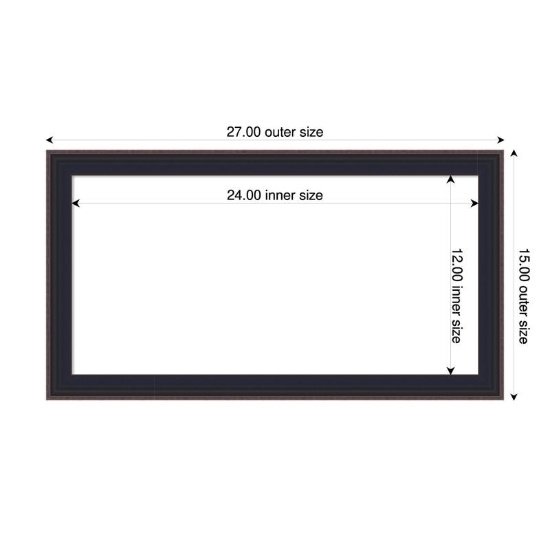 Havana Black Bronze Framed Dry Erase Magnetic Board - 27 x 15 in