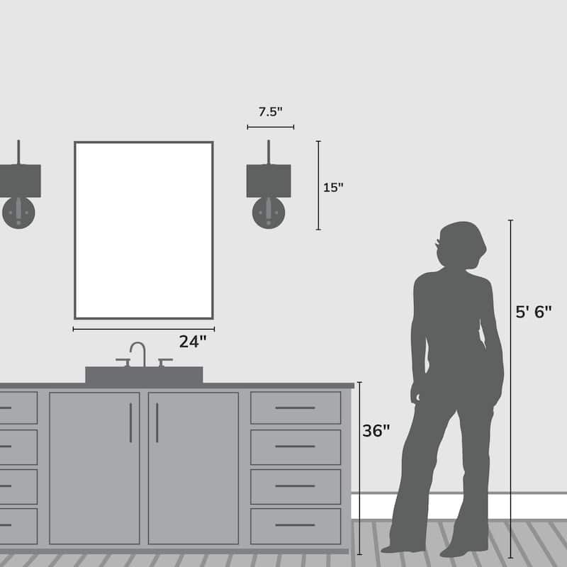 Hunter Horizon 1-Light Wall Sconce - Bedroom, Bathroom, Hallway, Living Room - Transitional