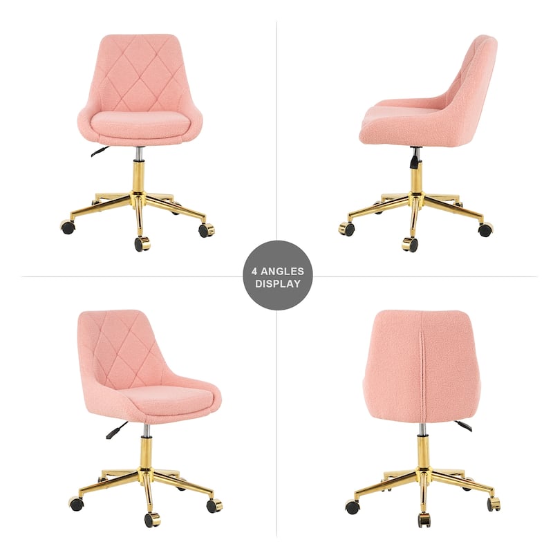 Modern Adjustable Height Velvet Dining Chair with Wheels Set of 1.