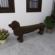 preview thumbnail 12 of 30, Polystone Farmhouse Garden Sculpture Dogs 25 x 55 x 10 - 55 x 10 x 25
