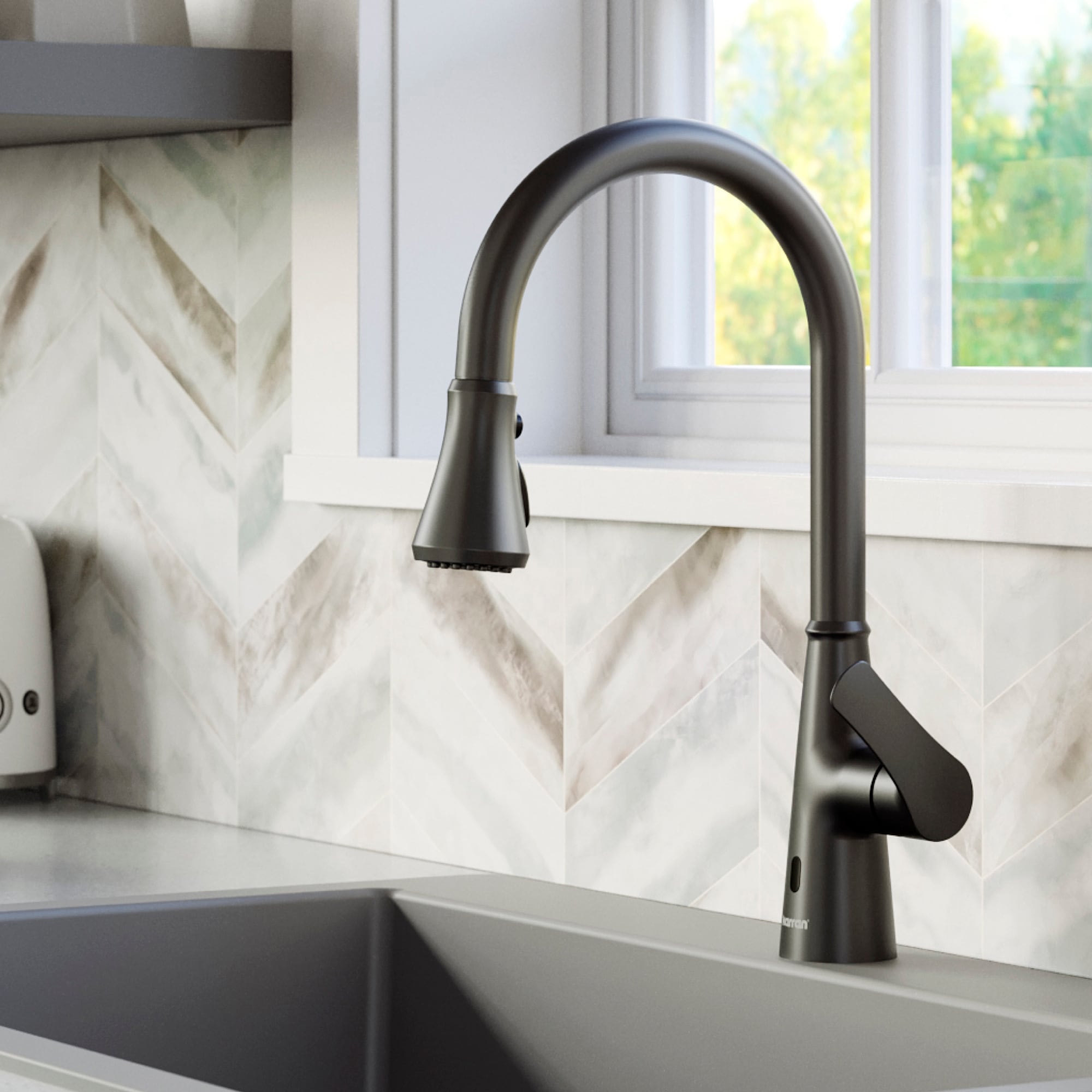 Karran Kadoma Touchless One-Handle Triple Function Sprayer Kitchen Faucet