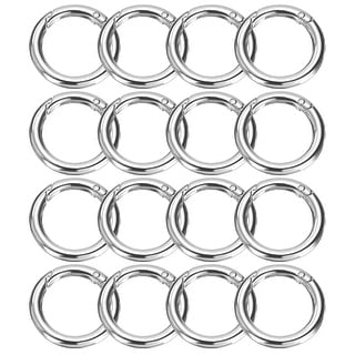 Spring Key Ring Buckle Metal Spring O Rings Trigger Spring Keyrings Buckle Round Snap Clip for ...