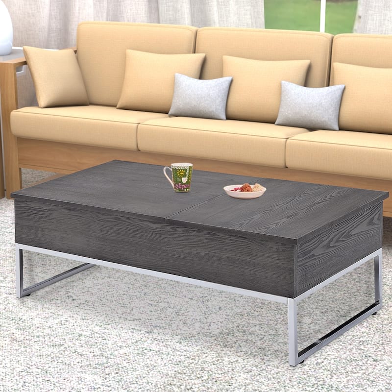 Carbon Loft Jenji Grey/ Silver Wooden Coffee Table