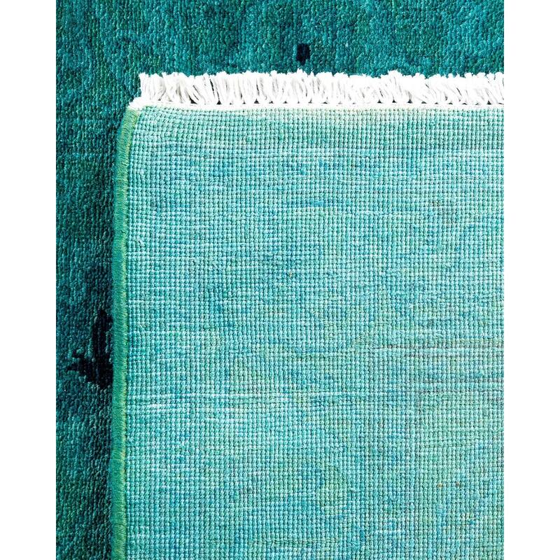 Contemporary Overdyed Wool Hand Knotted Runner - 2' 7" x 18' 8"