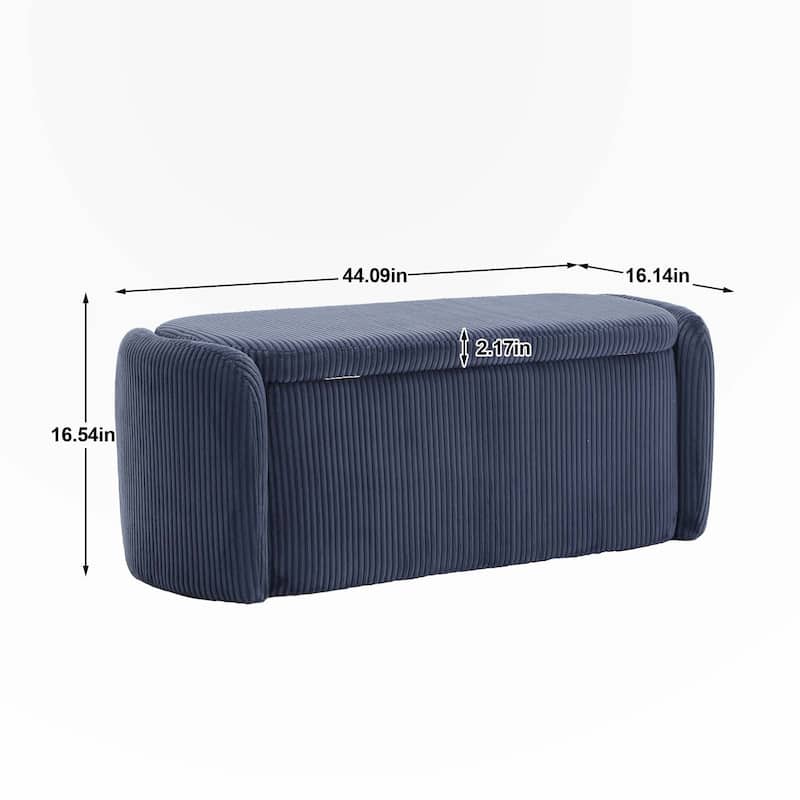 Bedroom Storage Ottoman End Bench with Safety Hinge