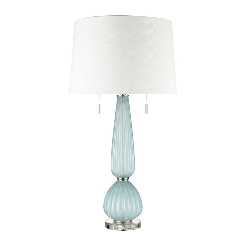 Mariani glass table lamp in Blue Set of 2