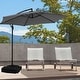 preview thumbnail 1 of 5, Ainfox 10 ft Cantilever Offset Outdoor Patio Umbrella with Base Stand Rotate and Tilt Grey