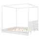 preview thumbnail 17 of 36, Canopy Bed Frame with Headboard, 4 Posters Wooden Bed Frame, No Box Spring Needed, Mattress Foundation Platform Bed for Kids