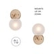 preview thumbnail 19 of 22, Siya Modern 3-Light Frosted Glass Bathroom Vanity Lights Romantic Gold Statement Wall Sconces Dimmable