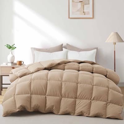 All Season Medium to Extra Warmth White Feather Down Comforter Duvet Insert