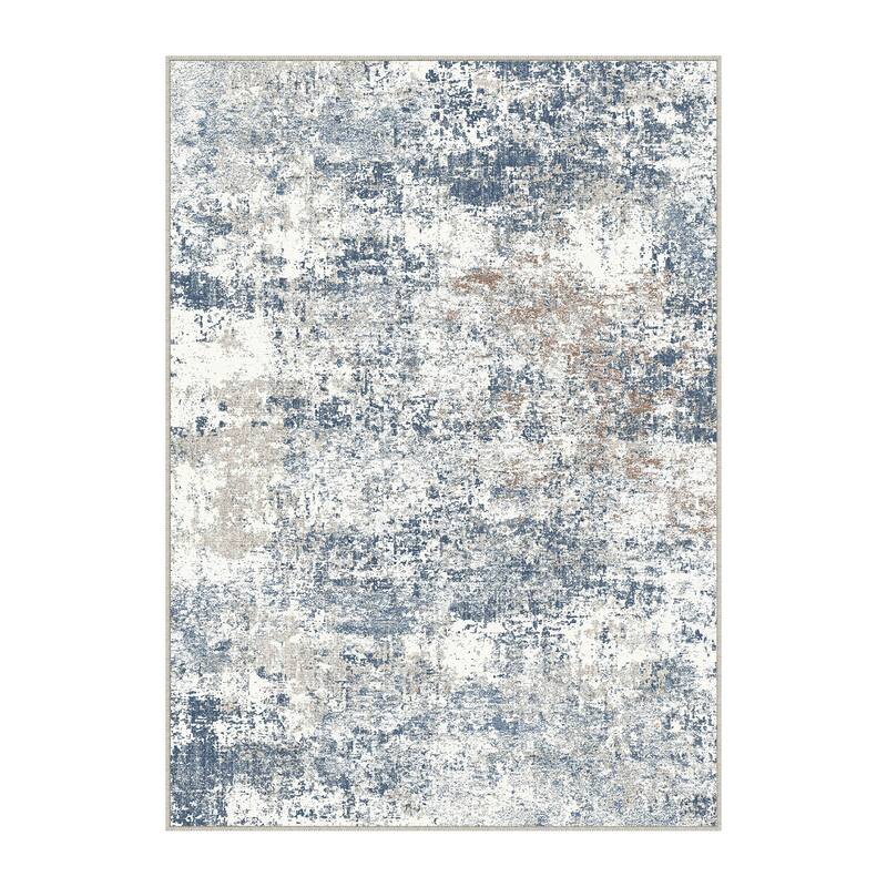 HomeRoots Abstract Modern Rectangle Area Rug