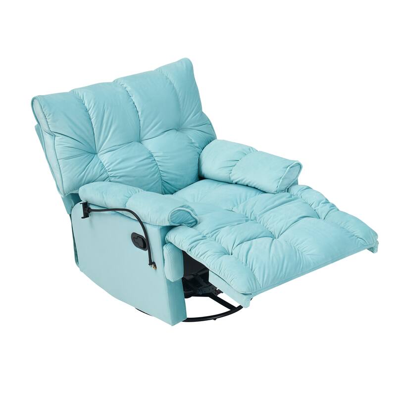 Cyan Velvet Single Sofa for Small Spaces