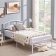 preview thumbnail 10 of 23, VECELO Kids Bed Frame with Headboard & Metal Slat,Twin Size Bed Set of 2