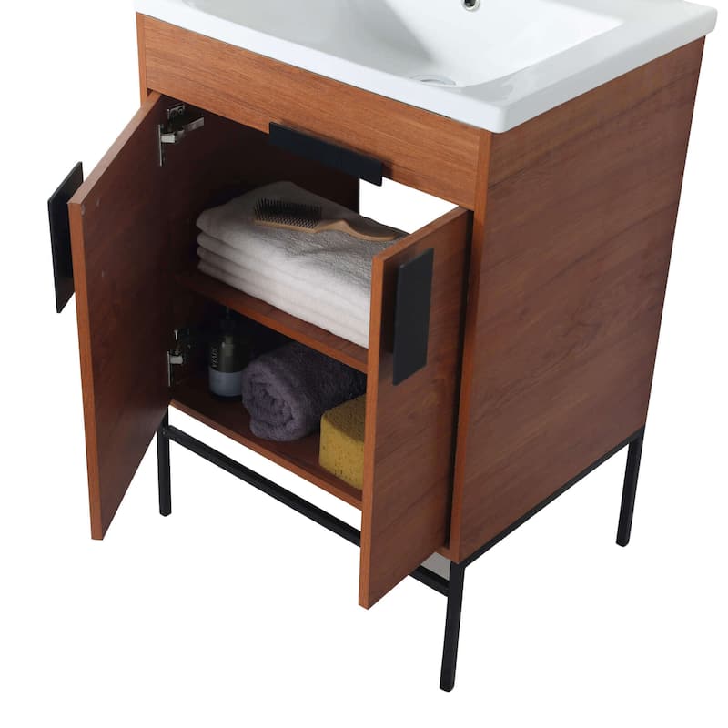 Modern Bathroom Vanity Set, Vireous China Sink Top 30"