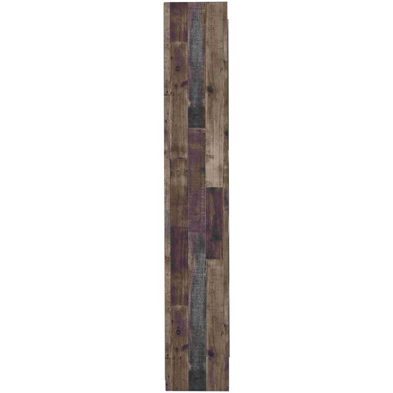 Pier with 5 Open Compartments and Plank Style, Multi Gray