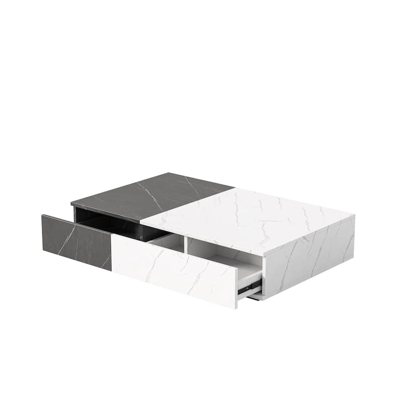 Modern style coffee table with two storage spaces