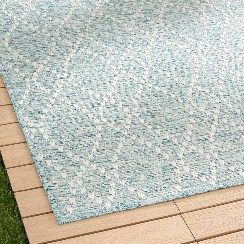 NICOLE MILLER NEW YORK Corin Distressed Outdoor Area Rug