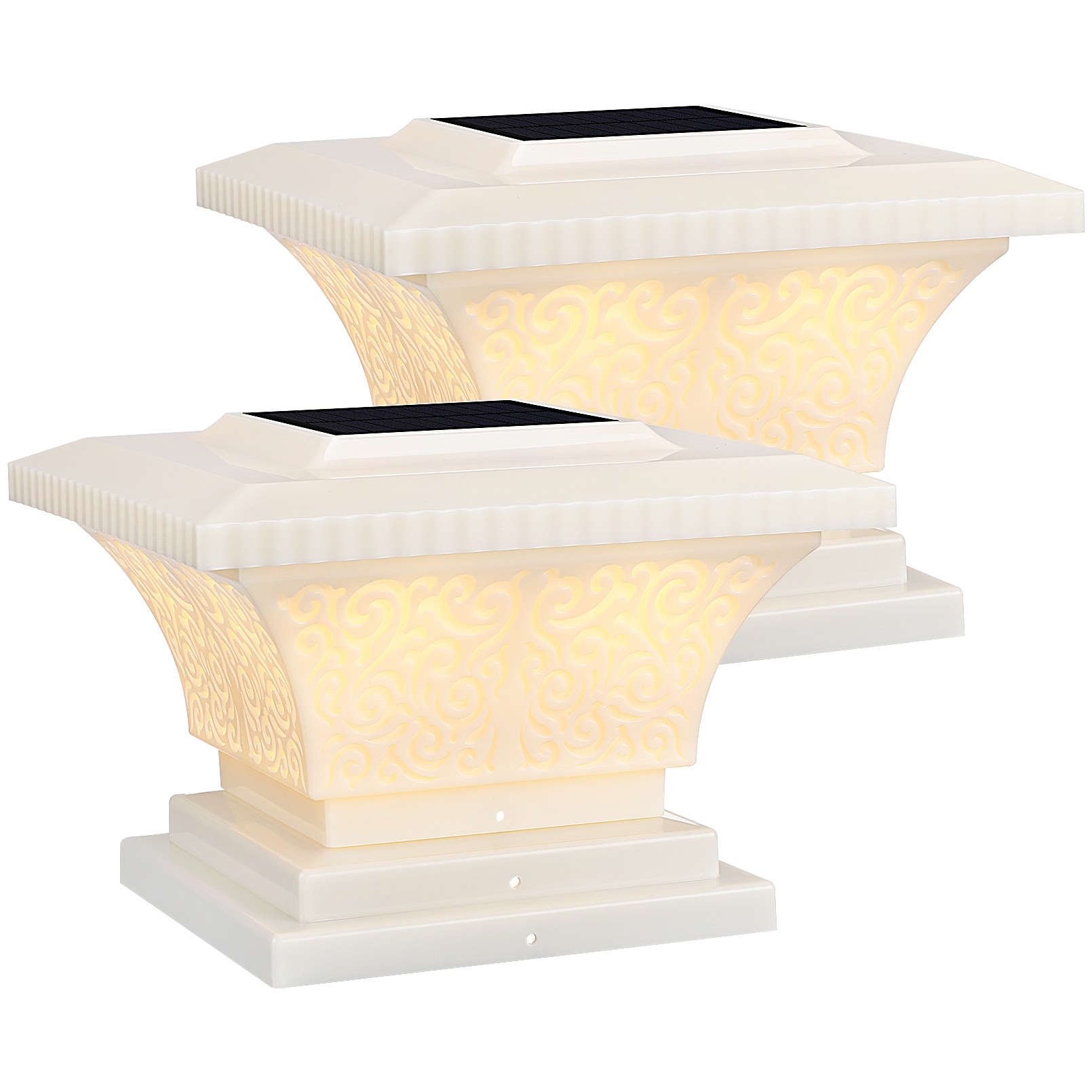 Solar Outdoor Post Cap Lights, IP65 Waterproof Square Fence Light 2PACK  On Sale Bed Bath  Beyond 37398355