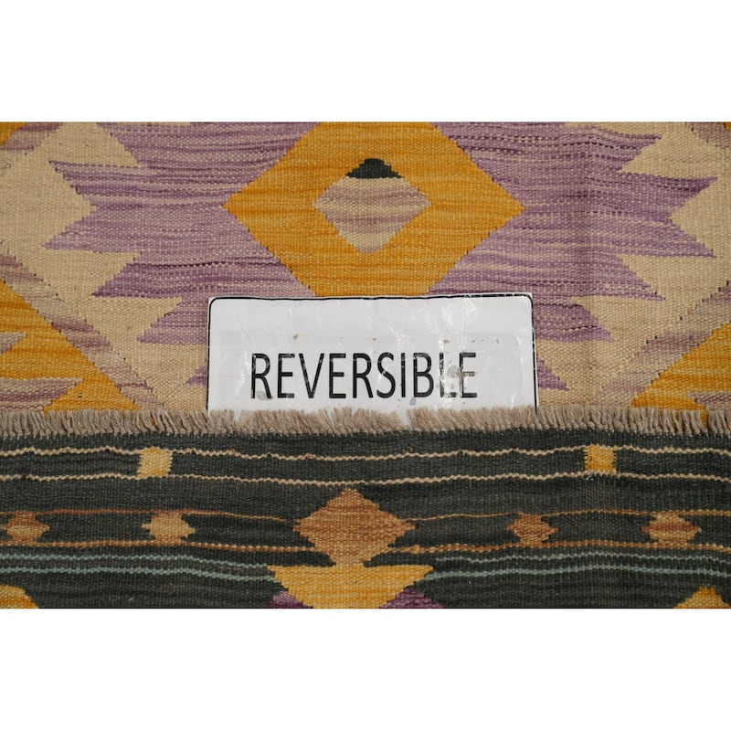 Hand Woven Southwestern Wool Multi-Colored Geometric Area Rug - 7' 0'' X 4' 9''