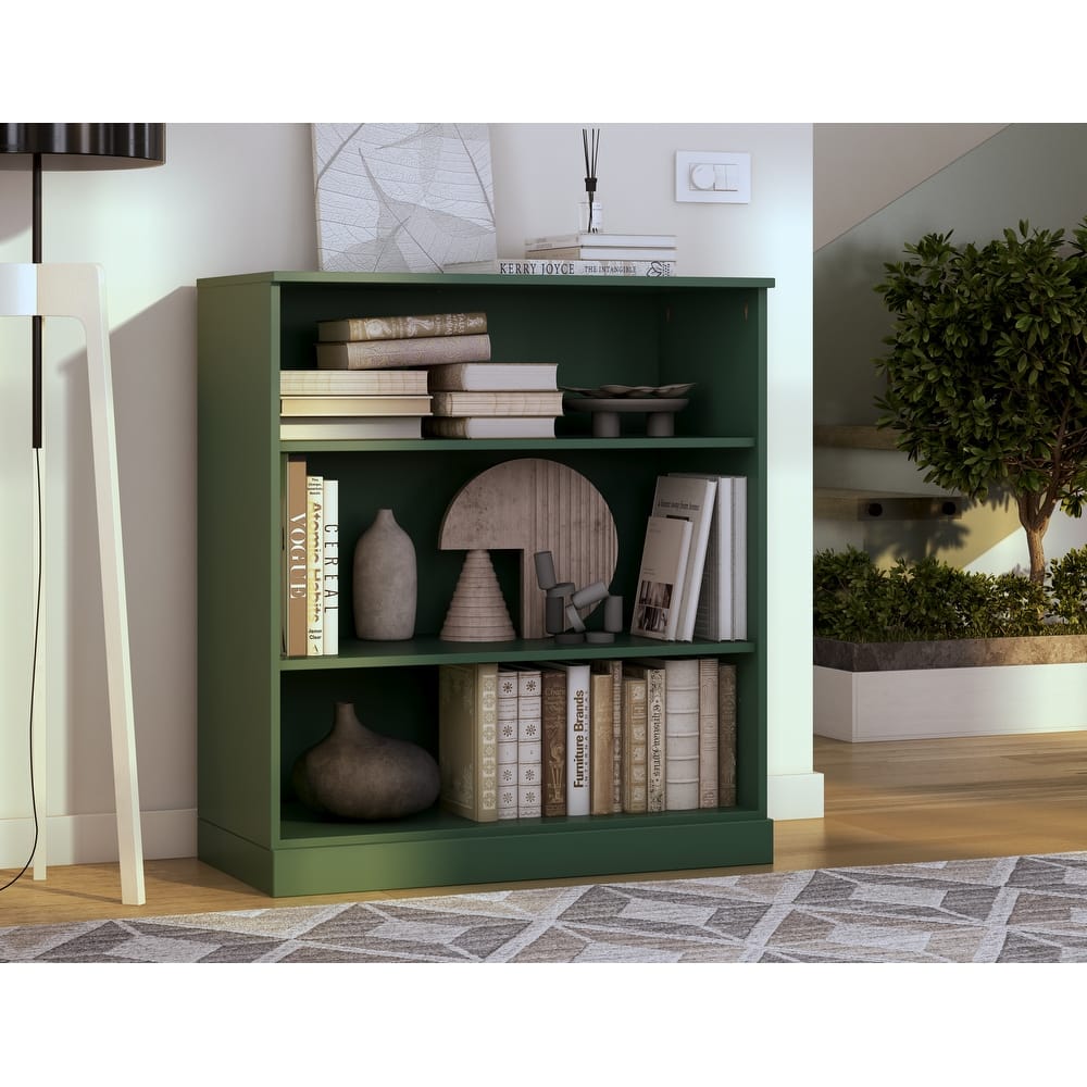 100% Solid Wood 3-shelf Bookcase with Optional Doors by Palace Imports