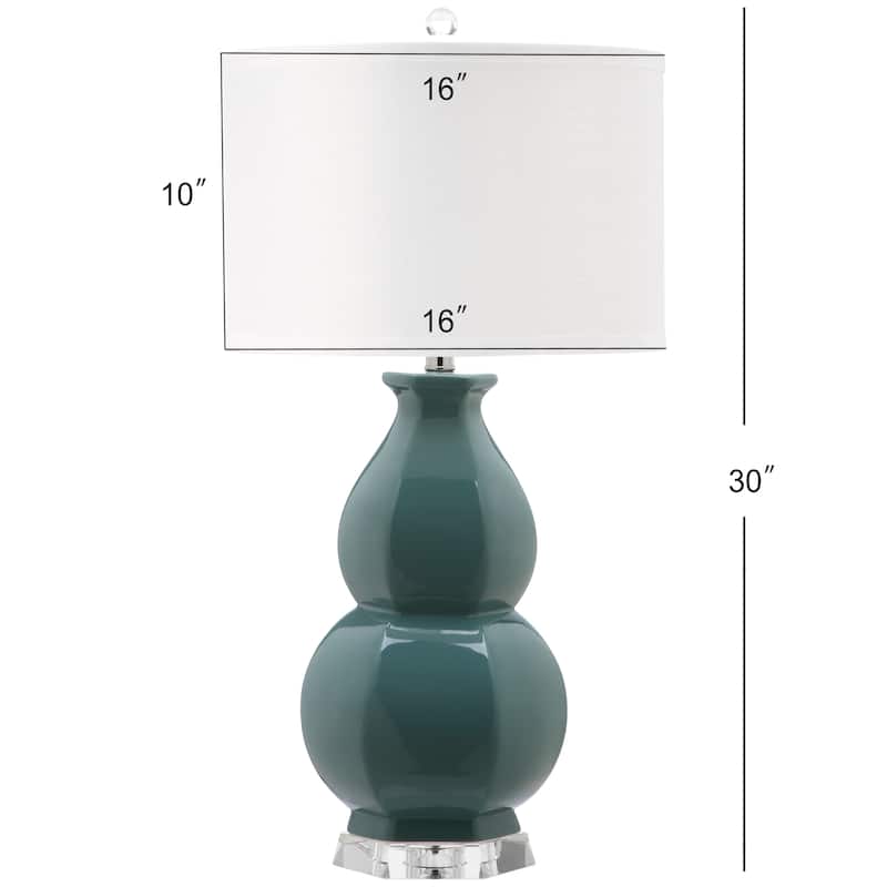 SAFAVIEH Lighting Shona 30-inch Egg Blue Table Lamp - 16"x16"x30" - 16Wx16Dx30H