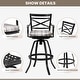 preview thumbnail 5 of 77, Outdoor Patio Bar Stools Aluminum Swivel Bar Chair with Sunbrella Cushion - 21.7 in W x 16.5 in D x 46 in H
