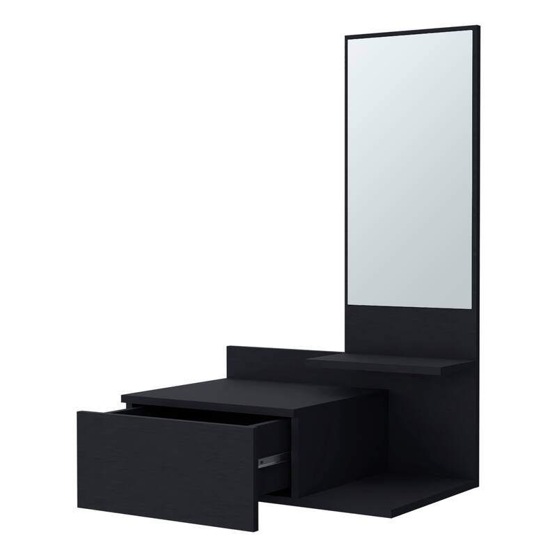 Elgin Floating Vanity with Included Mirror, White