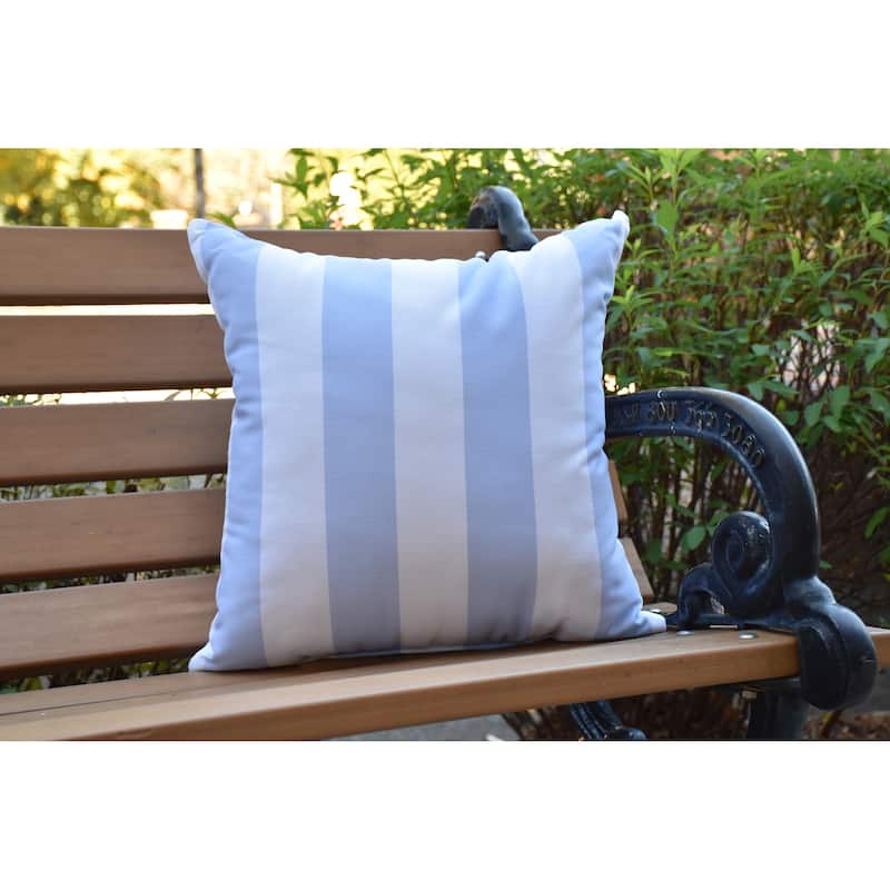 18 x 18 Inch Rugby Stripe Stripe Print Outdoor Pillow