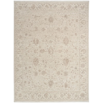 Nourison Shadows Indoor only Cream / Ivory Persian Area Rug