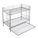preview thumbnail 7 of 22, Modern Twin over Twin Size Metal Frame Bunk Bed with Trundle Bed