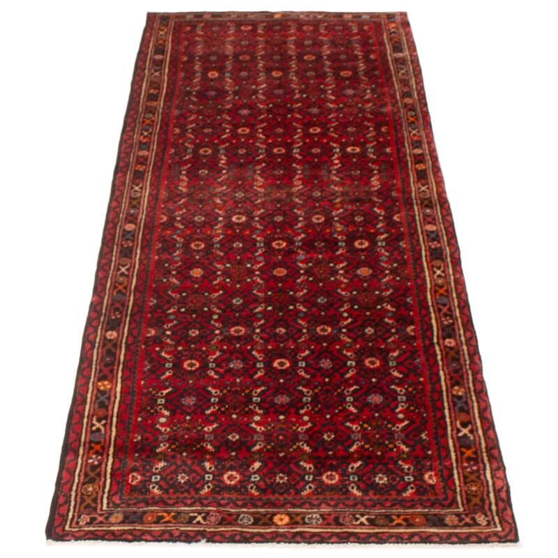ECARPETGALLERY Hand-knotted Andelz Red Wool Rug - 3'8 x 10'3