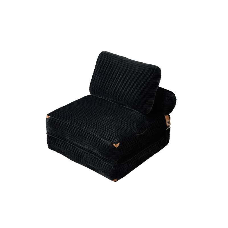 XIZZI Convertible Corduroy Floor Chair Folding Sofa Bed